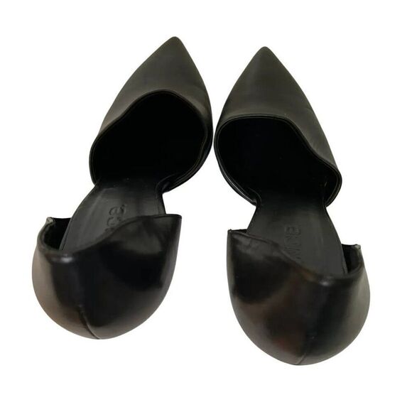 Vince Claire Black Leather D'Orsay Pointed Toe Heels - Picture 6 of 7